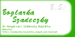 boglarka szadeczky business card