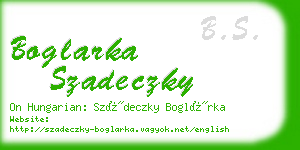 boglarka szadeczky business card